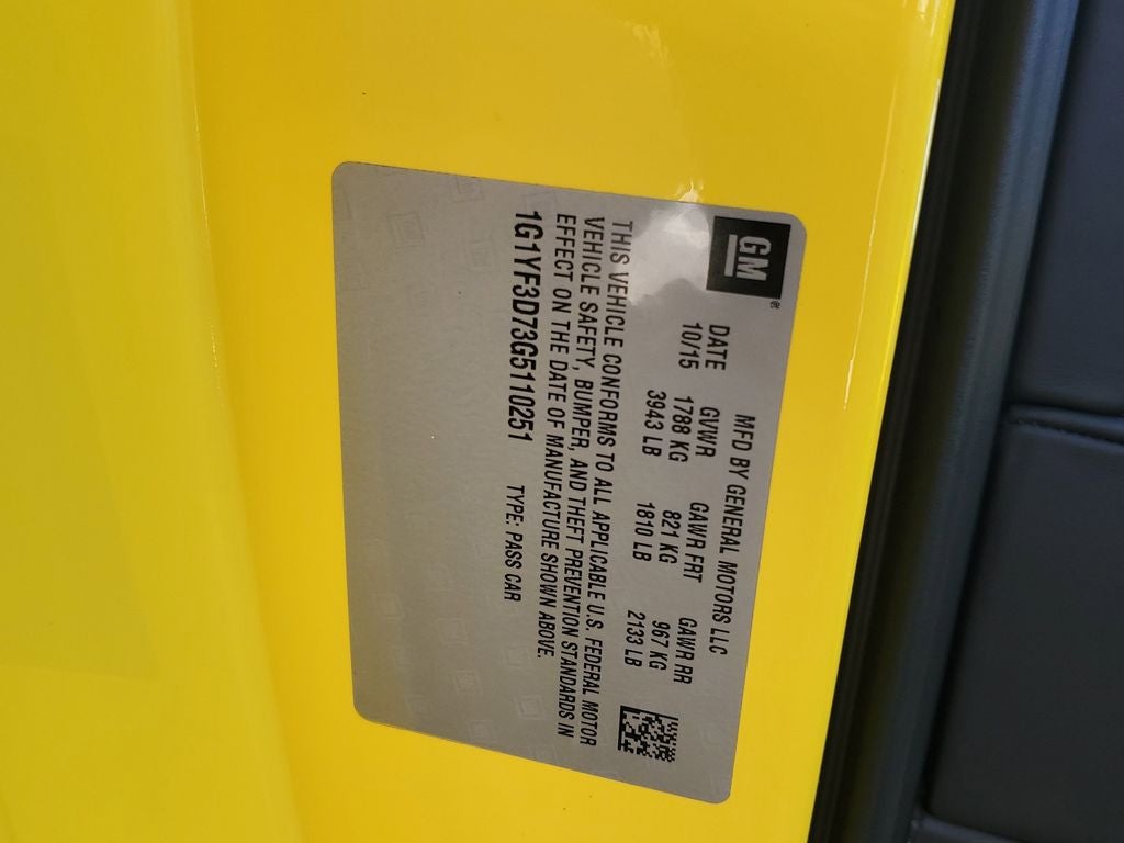 2016 Chevrolet Corvette Stingray 3LT