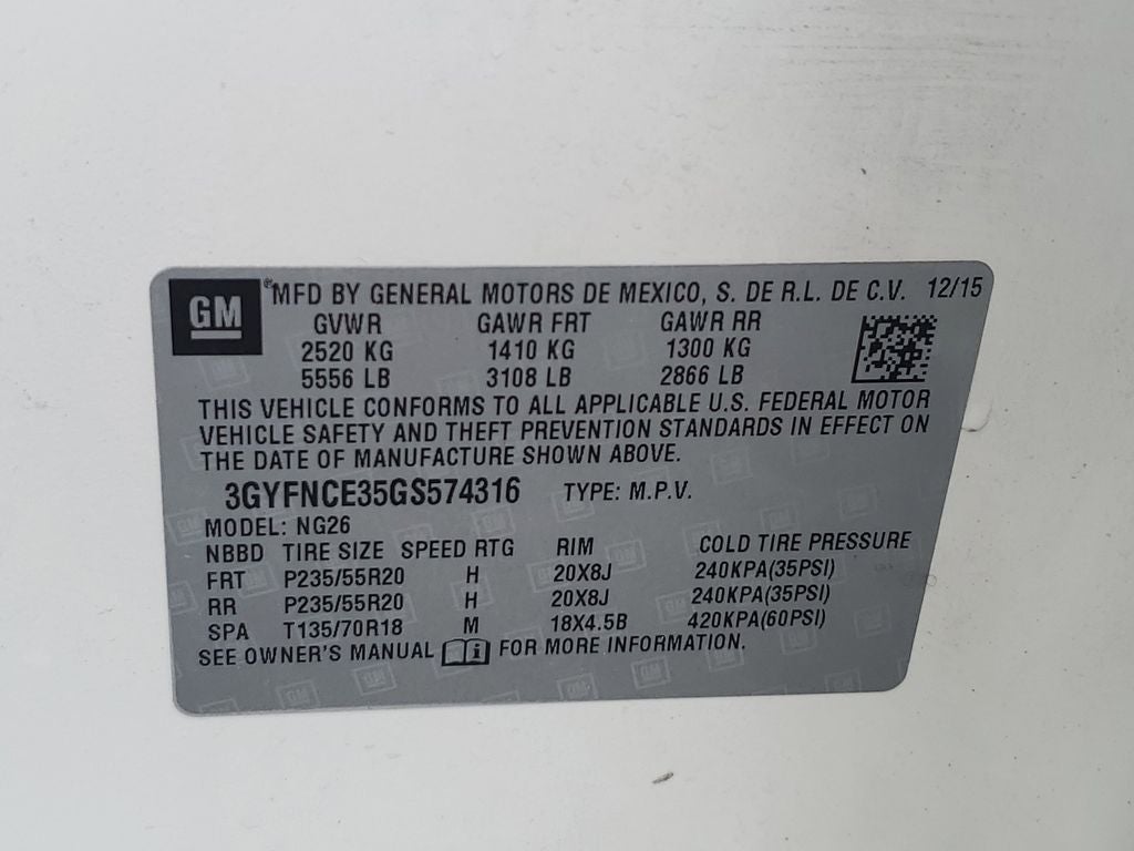 2016 Cadillac SRX Performance Collection