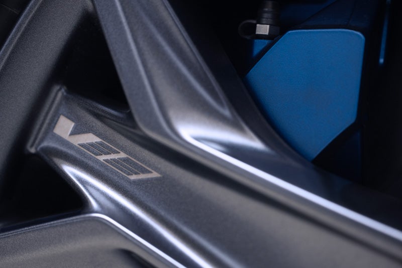 Close-up of the 2026 OPTIQ-V Brembo Performance Front Brakes | DeVoe Cadillac in Naples FL